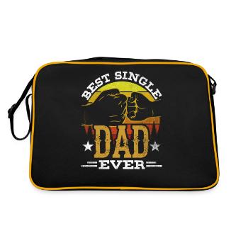 Best Single Father Ever Dad - Retro Bag - black/gold - Back