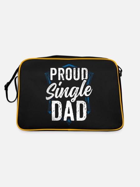 Fier parent seul parent seul parent seul parent - Sac Retro - noir/or - Dos