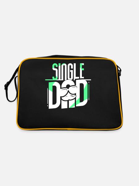 Père monoparental Parent seul Papa Papi - Sac Retro - noir/or - Dos