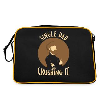 Père célibataire Papa Papa Parent célibataire - Sac Retro - noir/or - Dos
