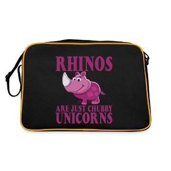 Les rhinocéros ne sont que des licornes potelées - Sac Retro - noir/or - Dos