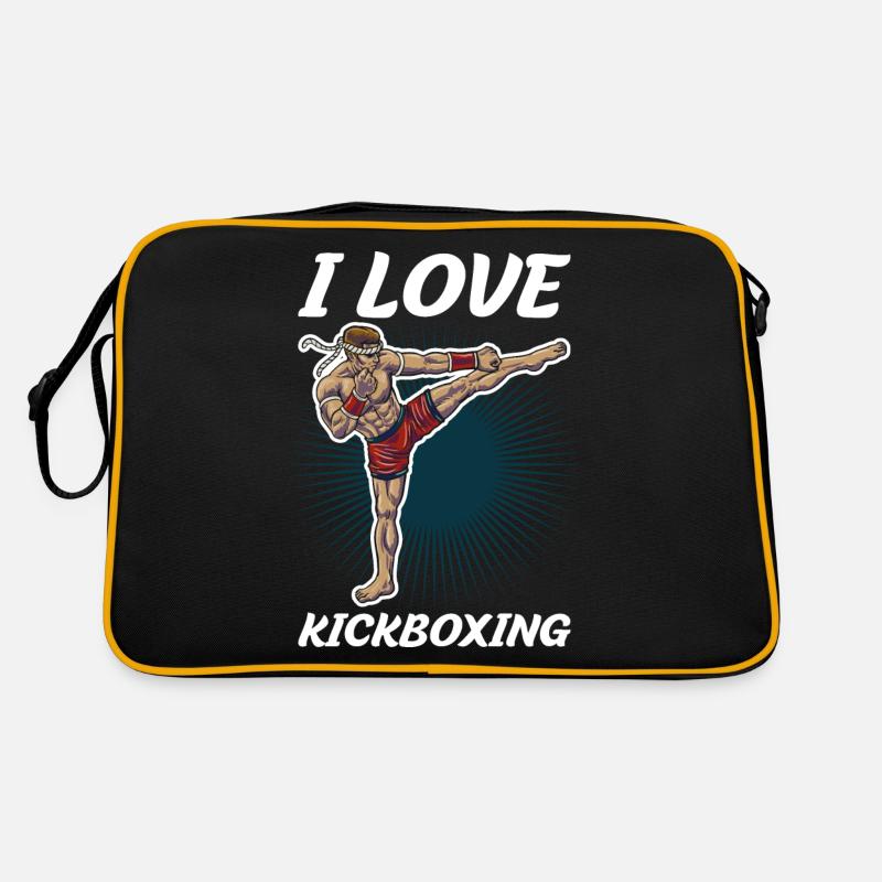 I Love Kickboxing Kickboxen Geschenk Retro Tasche