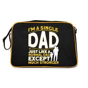 I am a single father Father's Day - Retro Bag - black/gold - Back