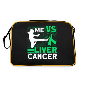 I contre le cancer du foie Cancer du foie - Sac Retro - noir/or - Dos