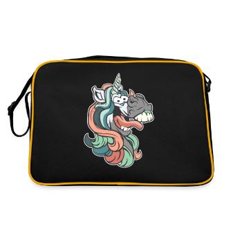 Unicorn Unicorn I'm not crazy - Retro Bag - black/gold - Back
