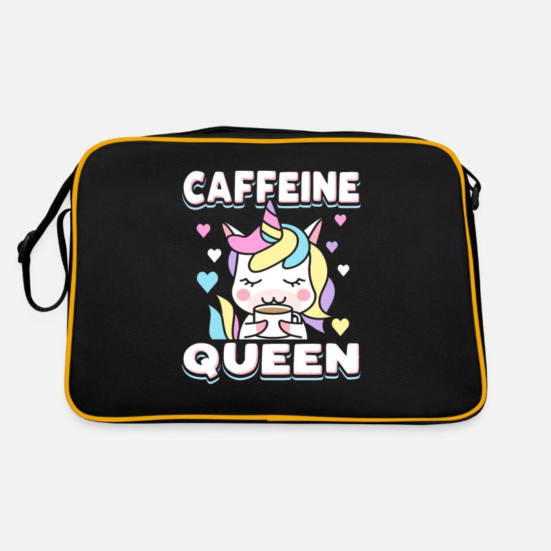 Caffeine Queen Cappuccino Drink Mrs. Unicorn Retro Bag