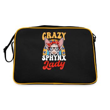 Sphynx Chat Fou Sphynx Dame - Sac Retro - noir/or - Dos