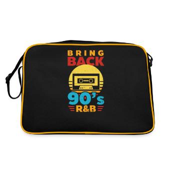 I Love The 90s Bring Back The 90s R&B - Retro Tasche - Schwarz/Gold - Hinten
