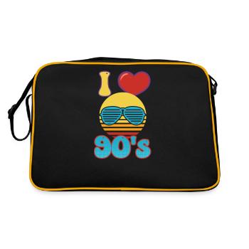 J’aime les années 90 J’aime le cœur des années 90 - Sac Retro - noir/or - Dos