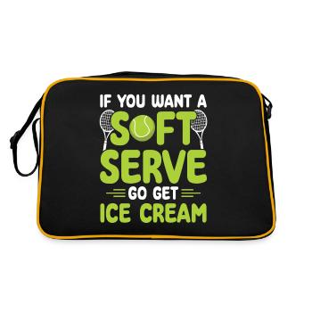 Funny If You Want A Soft Serve Go Get Ice Cream - Sac Retro - noir/or - Dos