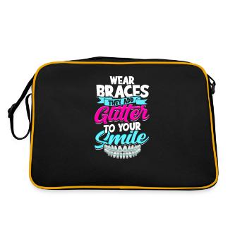 Portez des broches, ils ajoutent des paillettes à votre sourire - - Sac Retro - noir/or - Dos