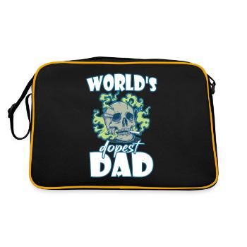 Le papa le plus dopé du monde - Sac Retro - noir/or - Dos