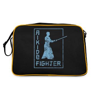 Aikido Fighter Martial Arts Martial Arts Lovers - Retro Bag - black/gold - Back