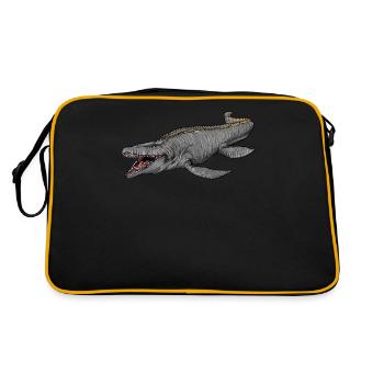 Mosasaurus I Marine Repiel Fossiles du Crétacé - Sac Retro - noir/or - Dos