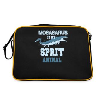 Mosasaurus I Marine Repiel Fossiles du Crétacé - Sac Retro - noir/or - Dos