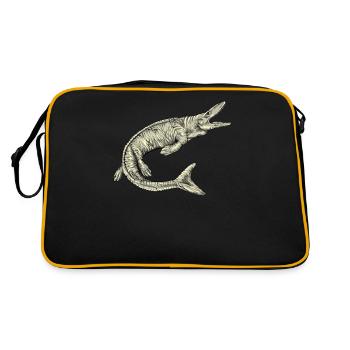 Mosasaurus I Marine Repiel Fossiles du Crétacé - Sac Retro - noir/or - Dos