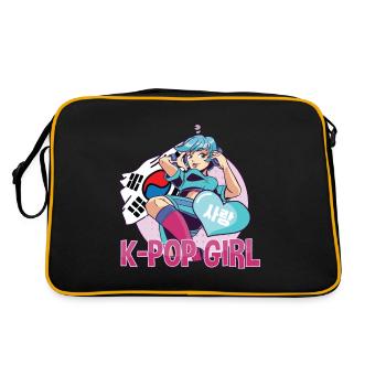 K-Pop Girl K-Drama Kpop - Sac Retro - noir/or - Dos