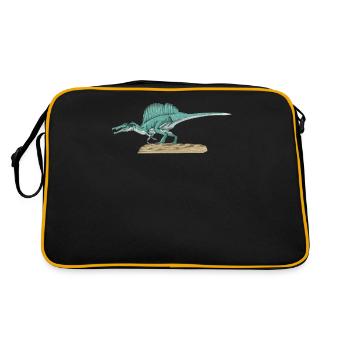 Spinosaurus I Thorn Lizard Cretaceous Fossil - Retro Bag - black/gold - Back