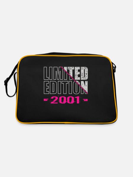 Limited Edition 2001 - Retro Tasche - Schwarz/Gold - Hinten