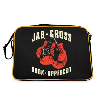 Jab Cross Hook Uppercut Kickboxing Cadeau - Sac Retro - noir/or - Dos