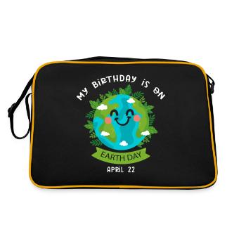 Sweet Earth Day 22 April Birthday Anime Gift - Retro Bag - black/gold - Back