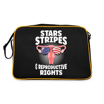 Stars Stripes & Reproductive Rights - Retro Bag - black/gold - Back