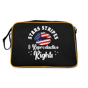 Stars Stripes & Reproductive Rights - Retro Bag - black/gold - Back