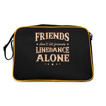 Friends don't let friends line dance alone - - Retro Bag - black/gold - Back