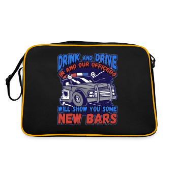 Law Enforcement Design for a Police Officer - Retro Bag - black/gold - Back