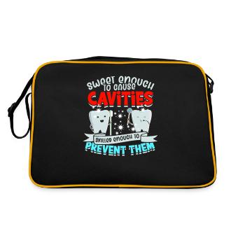 Sweet enough to cause cavities skilled enough to - Retro Bag - black/gold - Back
