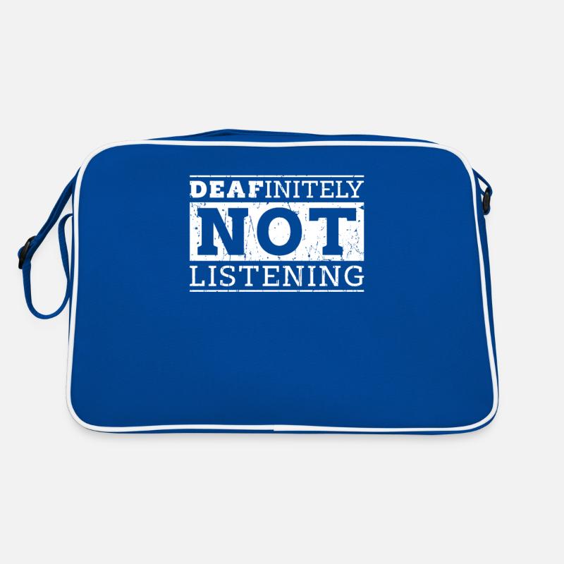 Deafinitely not listening - disability Retro Bag