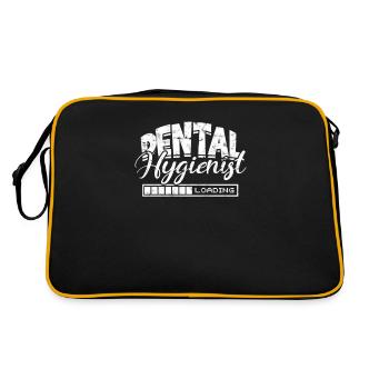 Dentalhygieniker Loading - Zahnmedizin - Retro Tasche - Schwarz/Gold - Hinten