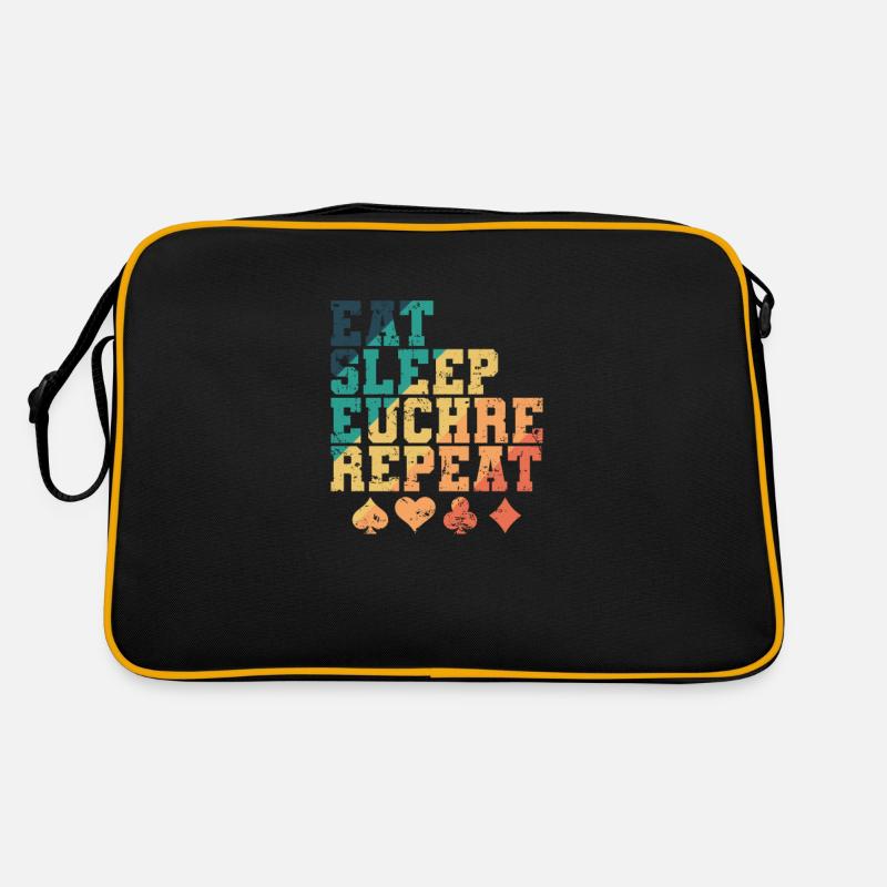 Manger dormir Euchre Répéter les cartes de jeu de cartes Sac Retro