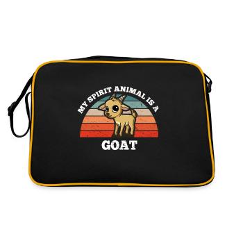 Chèvre Chuchoteur Chèvre Mon animal spirituel est une chèvre - Sac Retro - noir/or - Dos