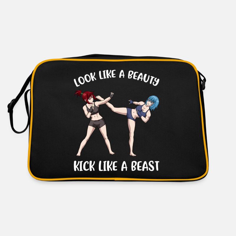 Kick Like A Beast Kickboxing Cadeau Sac Retro