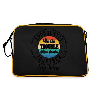 Apparemment, nous sommes des problèmes quand nous sommes ensemble - Sac Retro - noir/or - Dos
