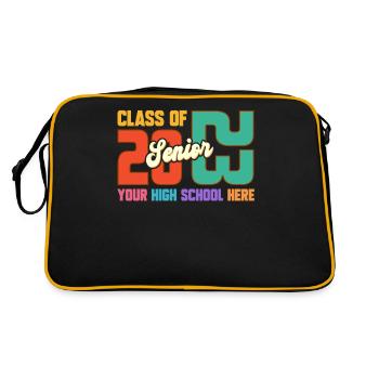 Classe de 2023 Votre école secondaire ici - Sac Retro - noir/or - Dos