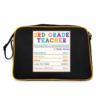 Valeur nutritive d’un enseignant de 3e année - Sac Retro - noir/or - Dos