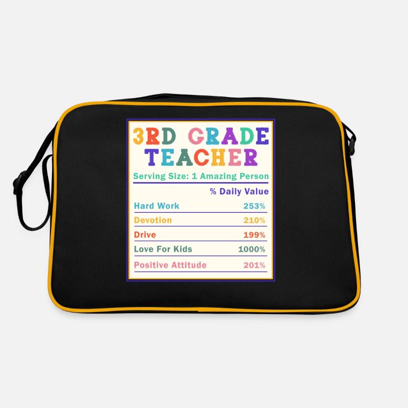 Valeur nutritive d’un enseignant de 3e année Sac Retro