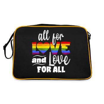Mois de la fierté LGBT All For Love For All - Sac Retro - noir/or - Dos