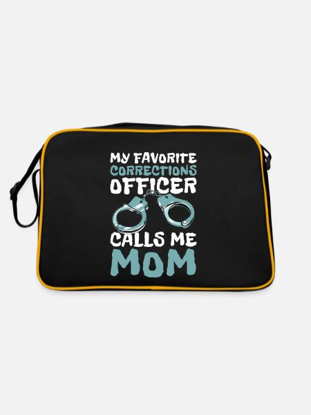 Mon agent correctionnel préféré m’appelle maman - Sac Retro - noir/or - Dos