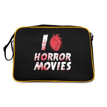J’adore Horror Movie Night Horror Movie Halloween - Sac Retro - noir/or - Dos