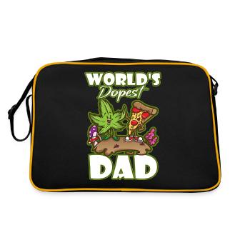 Le papa le plus dopé du monde - Sac Retro - noir/or - Dos