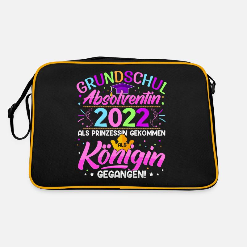 Grundschul Absolventin Abschluss Grundschule Retro Tasche