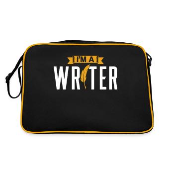 I am a writer author writer - Retro Bag - black/gold - Back