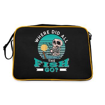 Où sont passés tous les poissons? Pêcheurs pêcheurs - Sac Retro - noir/or - Dos