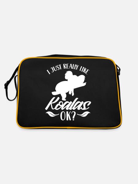 J’aime Koalas Just Very Okay? Koala Koala Ours - Sac Retro - noir/or - Dos
