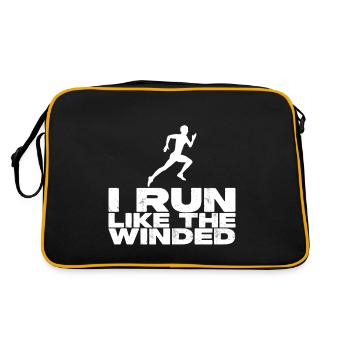 I Run Like The Winded 2 - Retro Tasche - Schwarz/Gold - Hinten