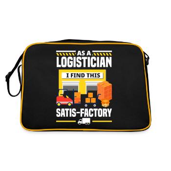 Logisticien logistique Je trouve cette Satis-Factory - Sac Retro - noir/or - Dos