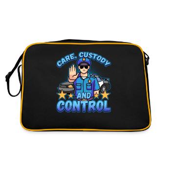 Law Enforcement Design for a Police Officer - Retro Bag - black/gold - Back